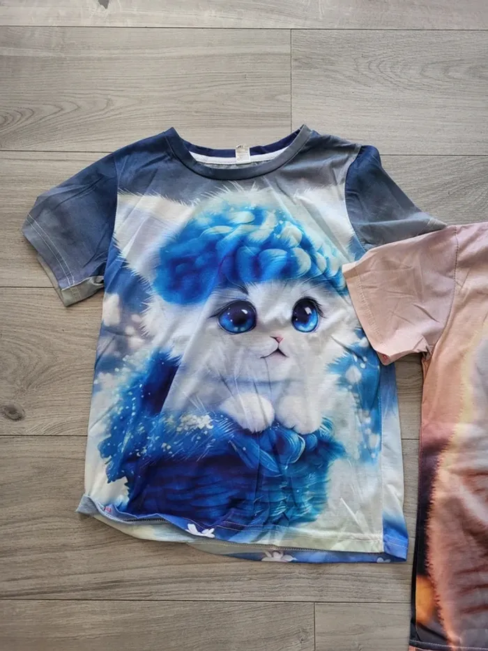Lot de 2 tee-shirts Chats - photo numéro 2