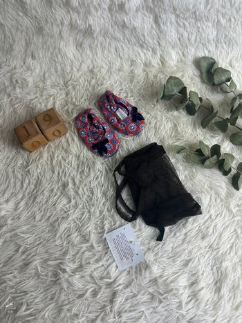 Paire de chaussures bébé Georges & Rosalie taille 19 coloris bleu et rouge