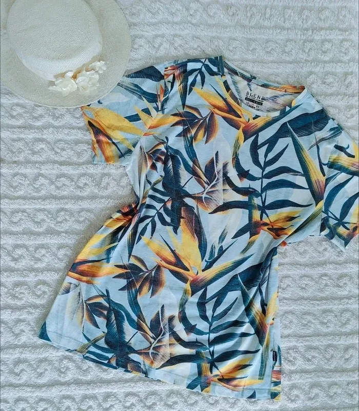 💎 Tee‑shirt tropical • 40 • Blend • bon état 💎 - photo numéro 2