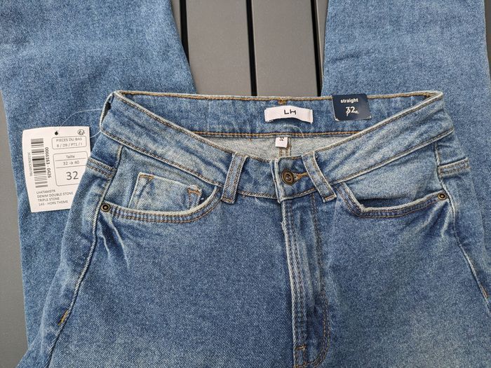 Jean  bleu straight femme/fille T 32 - photo numéro 4