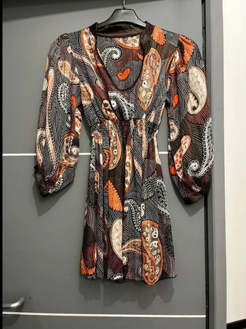 Blouse femme TU légère fluide marron orange