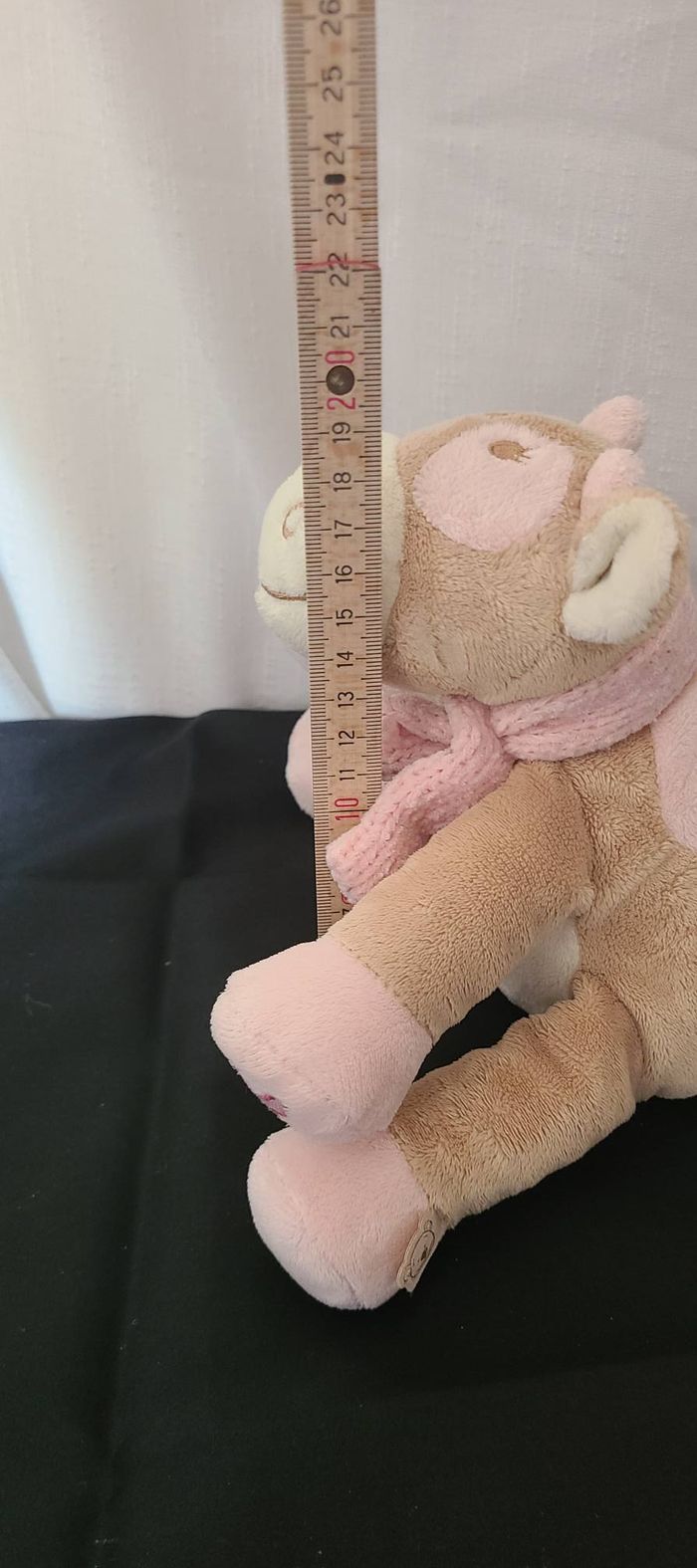 peluche Lola vache NOUKIE'S rose beige écharpe cocard - photo numéro 2