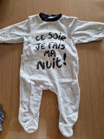 Pyjama 3 mois mot d'enfant