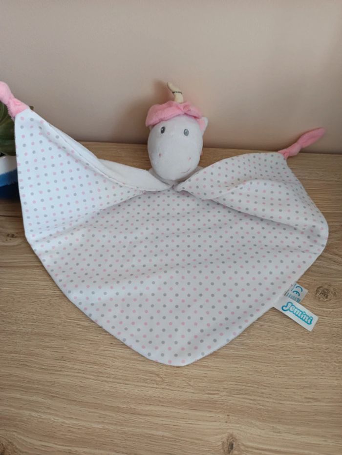 Doudou licorne blanc jemini - photo numéro 2