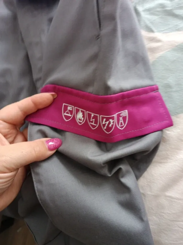 Pantalon gris bleu de travail coupe feu - photo numéro 4