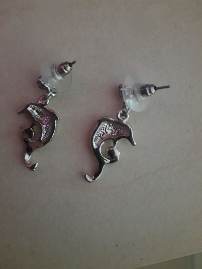 Boucles d'oreilles dauphin - photo numéro 3