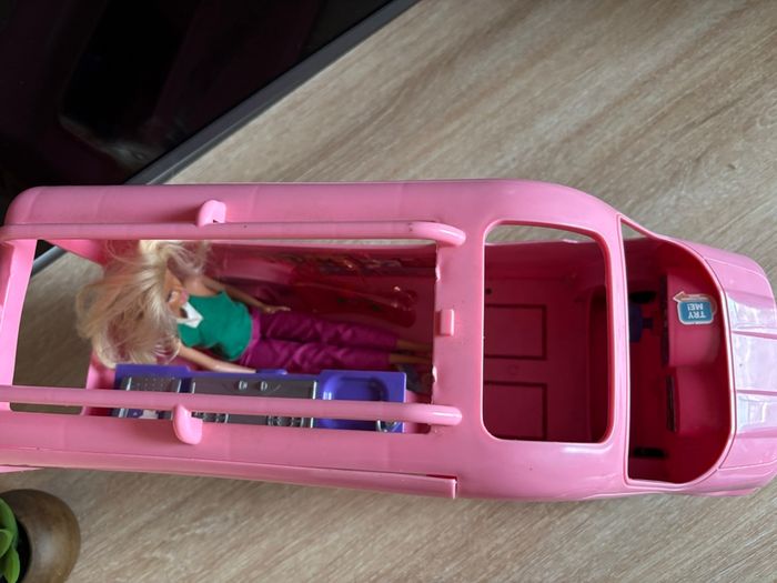 Camping car rose pour poupée Barbie son lumière - photo numéro 5