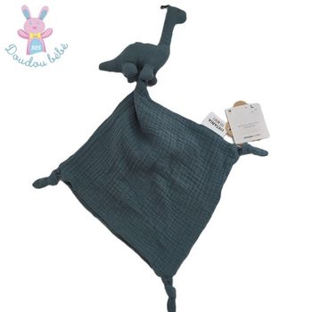 Doudou plat Dinosaure lange vert foncé OSTARIA