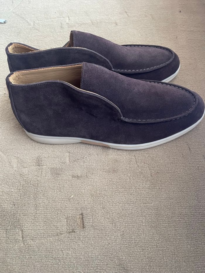 Mocassins homme Premium – Daim Aubergine 🍇 - photo numéro 5