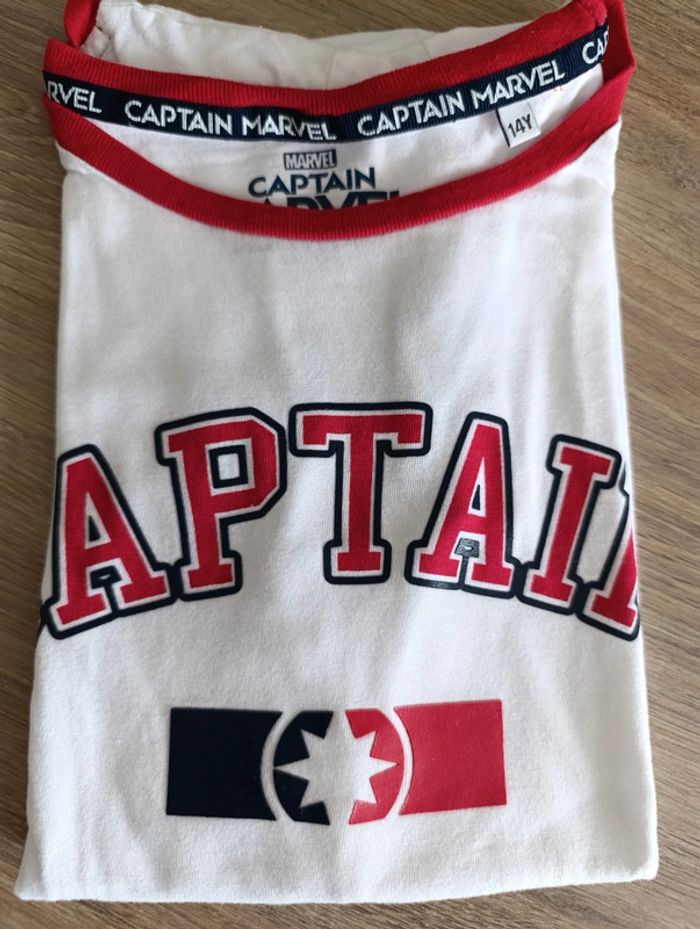 T-shirt manches courtes Captain Marvel 14 ans - photo numéro 3