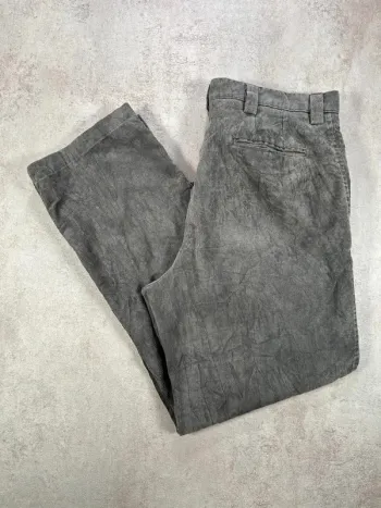 Pantalon Vintage En Velours Côtelé / Corduroy reaction gris et droit urbain taille 34X30