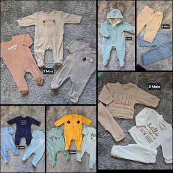 Beaucoup vêtement 3 mois garçons pyjama ensemble pantalon sweat ect..