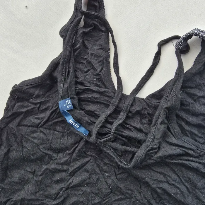 Top debardeur argenté maille kiabi taille 34 36 s lurex - photo numéro 2