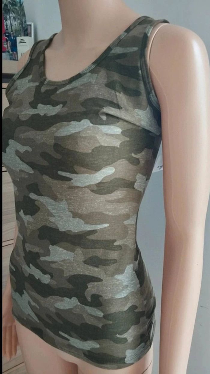 Débardeur camouflage taille m femme - photo numéro 5