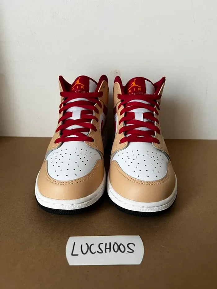 Nike Air Jordan 1 Mid Light Cardinal Curry - 39 - photo numéro 3