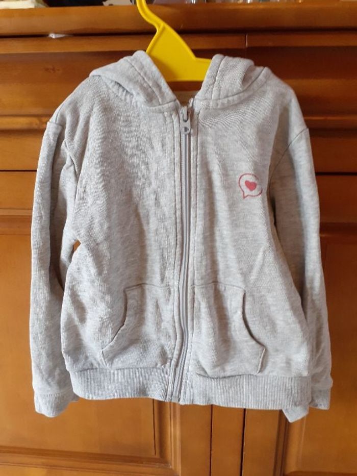 Sweat à capuche gris chamaré