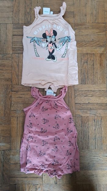 Bodies d'été fille 3 mois minnie disney