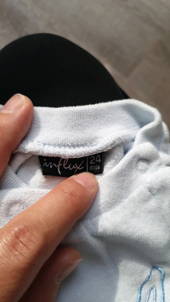 Pyjama 24m 1 pièce bleu ciel - photo numéro 3