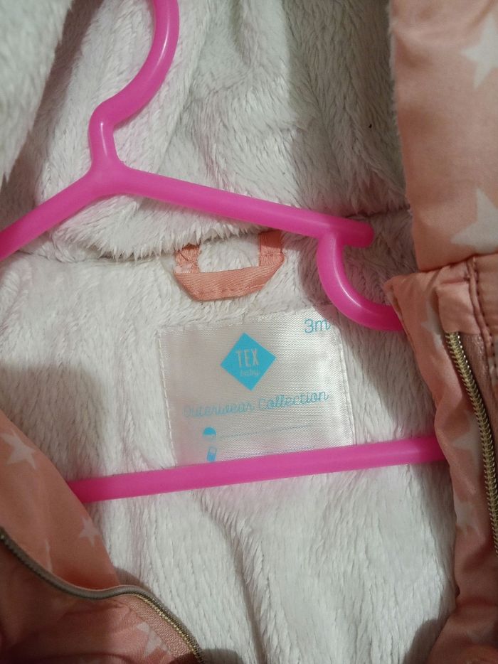 Manteau rose "étoile" _ 3 mois - photo numéro 2