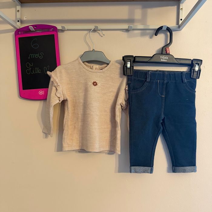 Ensemble complet pull en mailles et pantalon - T6mois - Kiabi