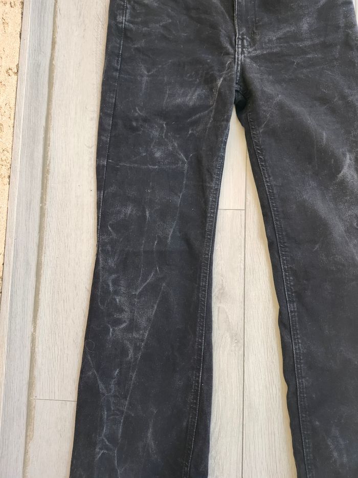 Jean droit Mango noir effet délavé taille S - photo numéro 3