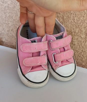 Converse à scratch rose