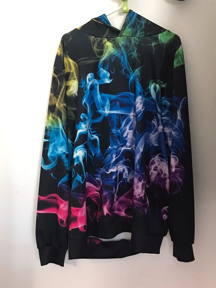 Sweat-shirt à capuche imprimé graphique 3D T.S/M