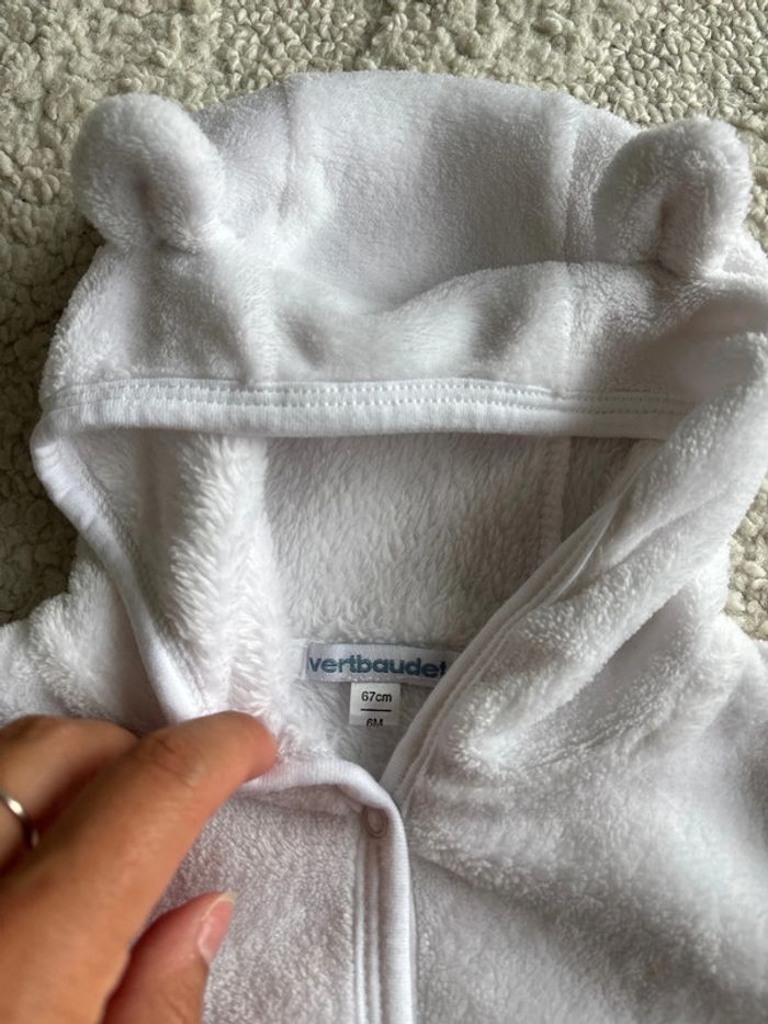 Veste polaire Verbaudet blanc 6M - photo numéro 4