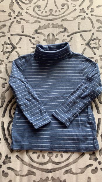 Sous pull bleu à rayures