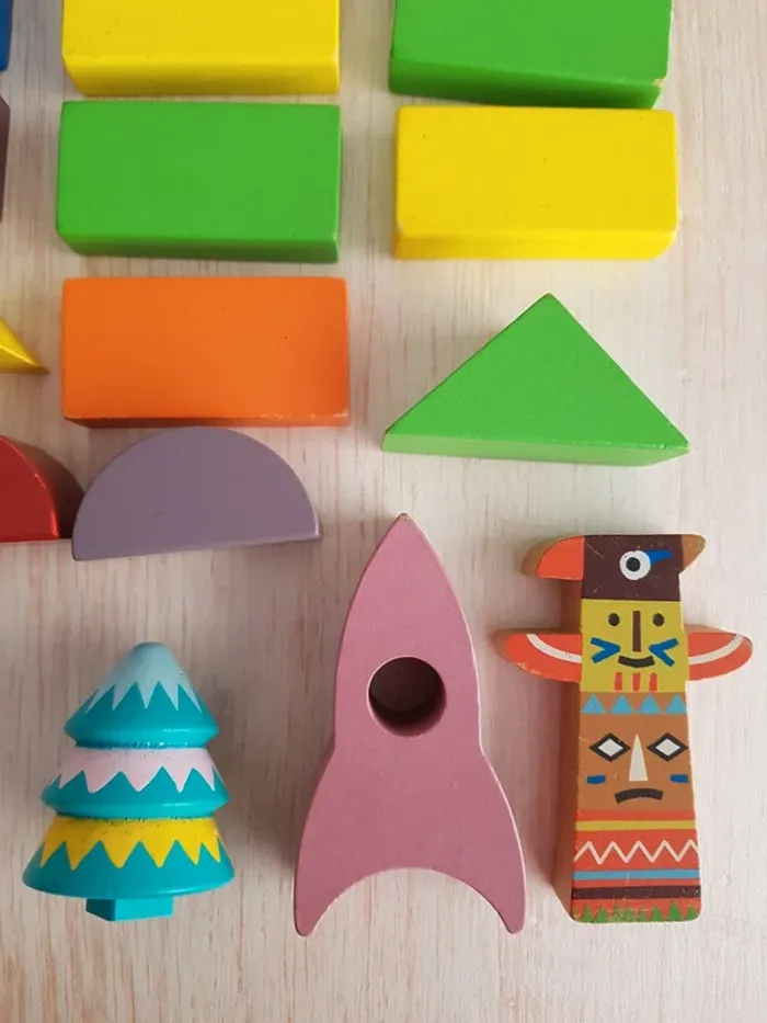 Voitures Auzou, totem et blocs de construction en bois - photo numéro 19