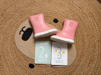 Bottes pluie enfant rose Boatilus 23