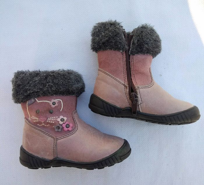 Bottes en cuir rose vieilli P. 21