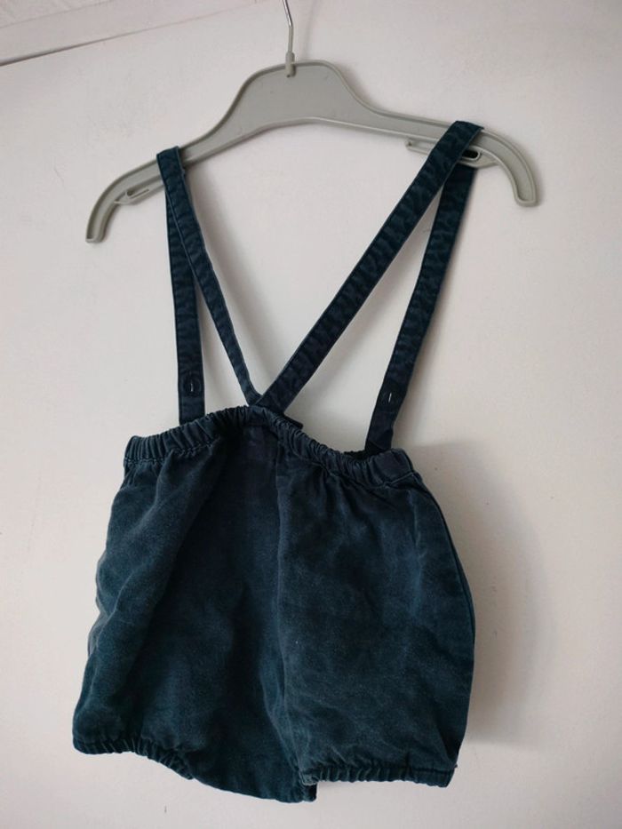 Short bretelles bleu marine Kiabi 12mois - photo numéro 4