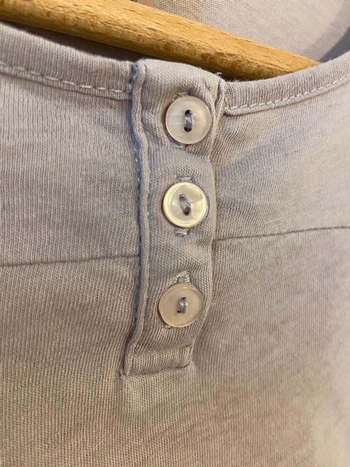 Tee-shirt manches longues gris Cyrillus 14 ans - photo numéro 5