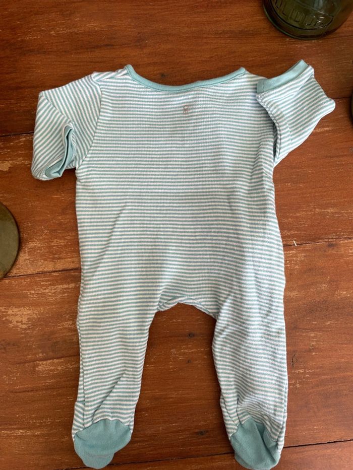 Pyjama zippé bleu et gris orchestra 1 mois - photo numéro 3