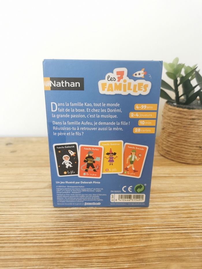 Jeu de cartes Les 7 Familles Jeu de mémoire et d'astuce Nathan - photo numéro 3