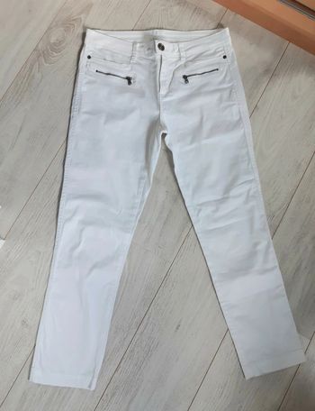 Pantacourt long blanc Street One femme taille 38