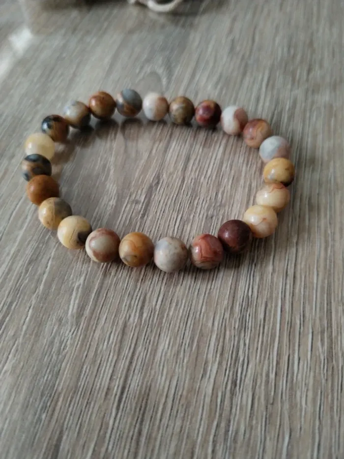 Bracelet perles véritables agate - photo numéro 2
