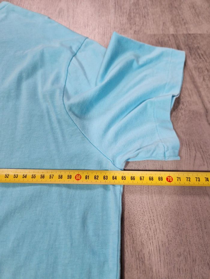 T shirt Ralph Lauren Bleu Ciel Logo Brodé Rose Taille 2XL Homme - photo numéro 14
