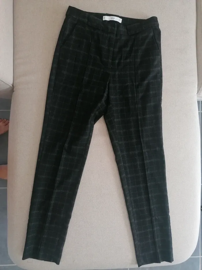 Pantalon à carreaux noir