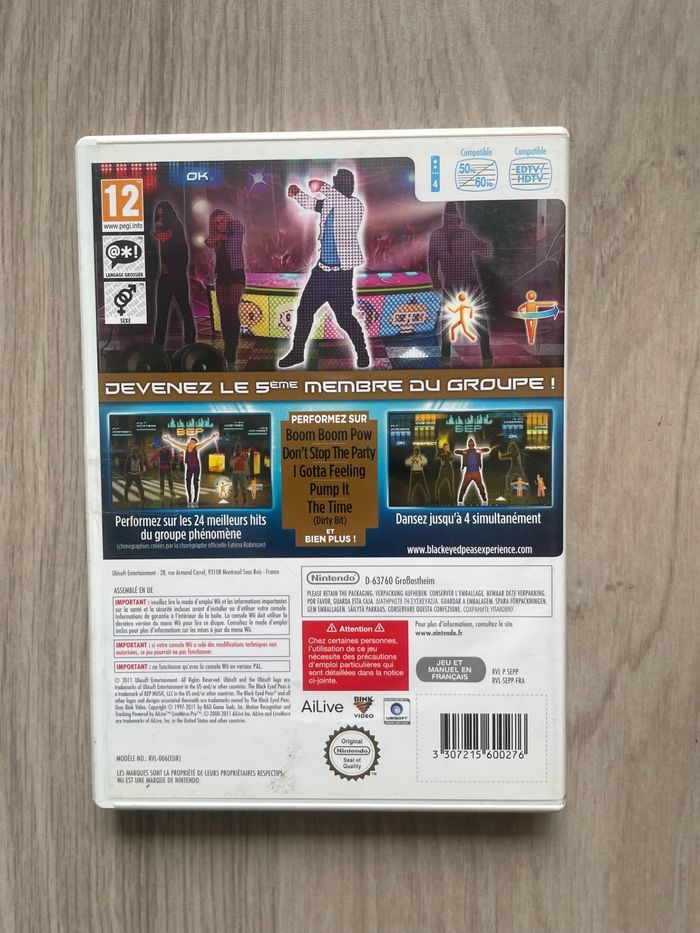 Jeu pour Nintendo Wii, The black eyed peas experience, en français. - photo numéro 3