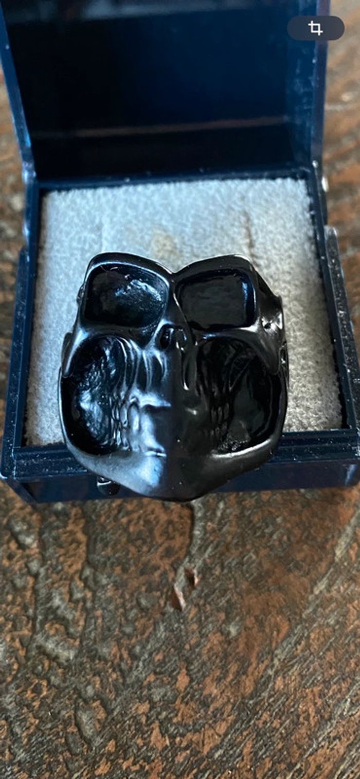 Magnifique bague noire pour homme  gothique, taille 60 - photo numéro 2