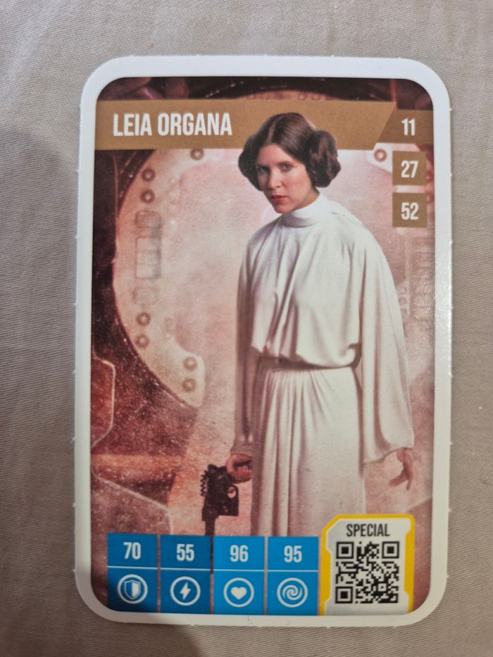 Carte Star Wars Auchan 2025 n° 11 Leia Organa