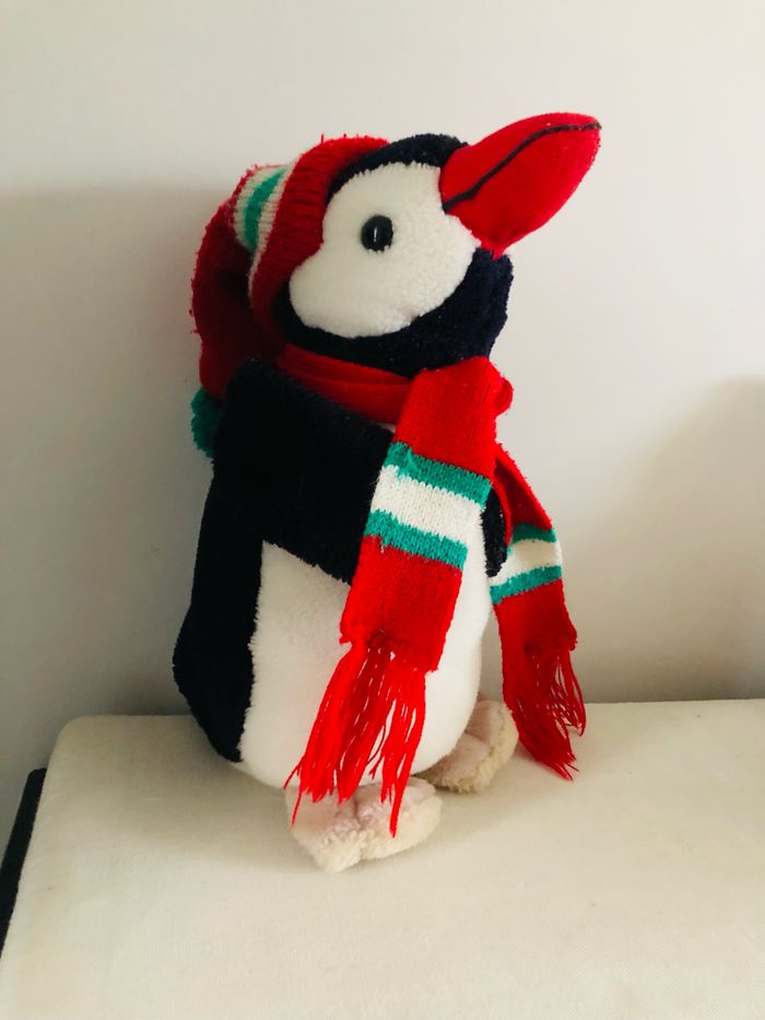 Peluche pingouin manchot décoration noël vintage - photo numéro 7