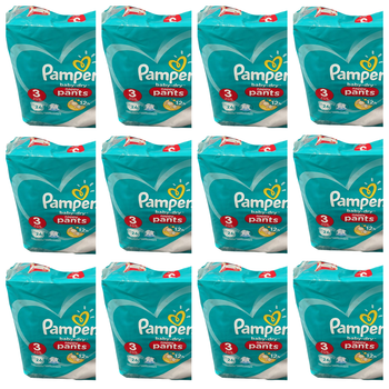 Lot de 312 Couches Pampers Baby Dry  Pants 6-11 kg Taille 3 Neuf