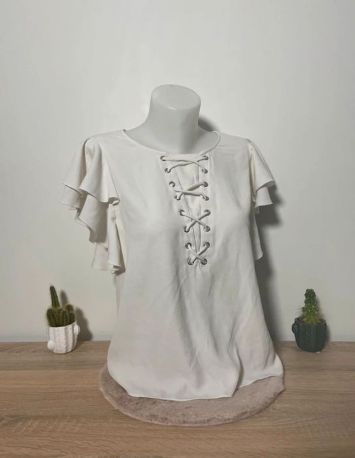 Top élégant blanc crème Stradivarius