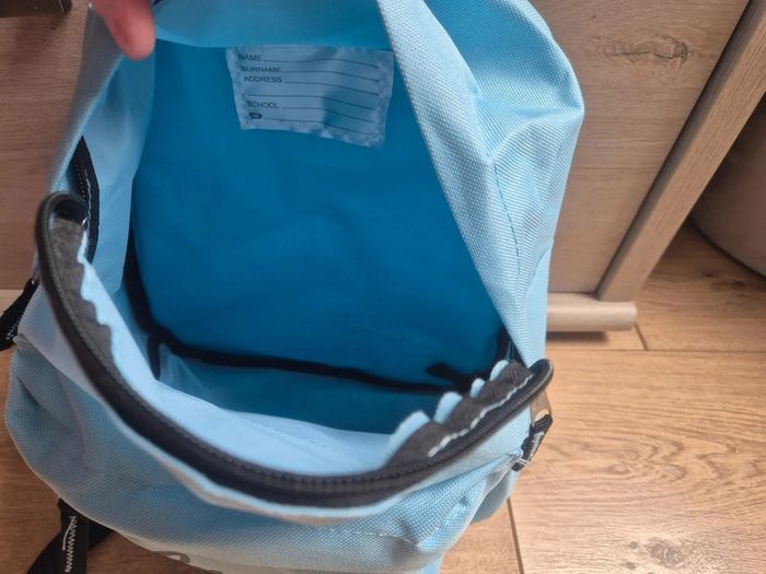 Sac à dos enfant (maternelle) bleu clair motif panda "Lucas " neuf - photo numéro 4