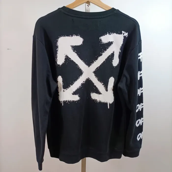 Sweat Off-White noir END.20 oversize sérigraphie fluo édition 2013 taille L A1511 - photo numéro 2