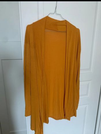 Veste longue moutarde 