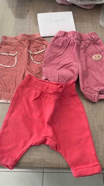 3 mois - 3 pantalons mi-saison / hiver